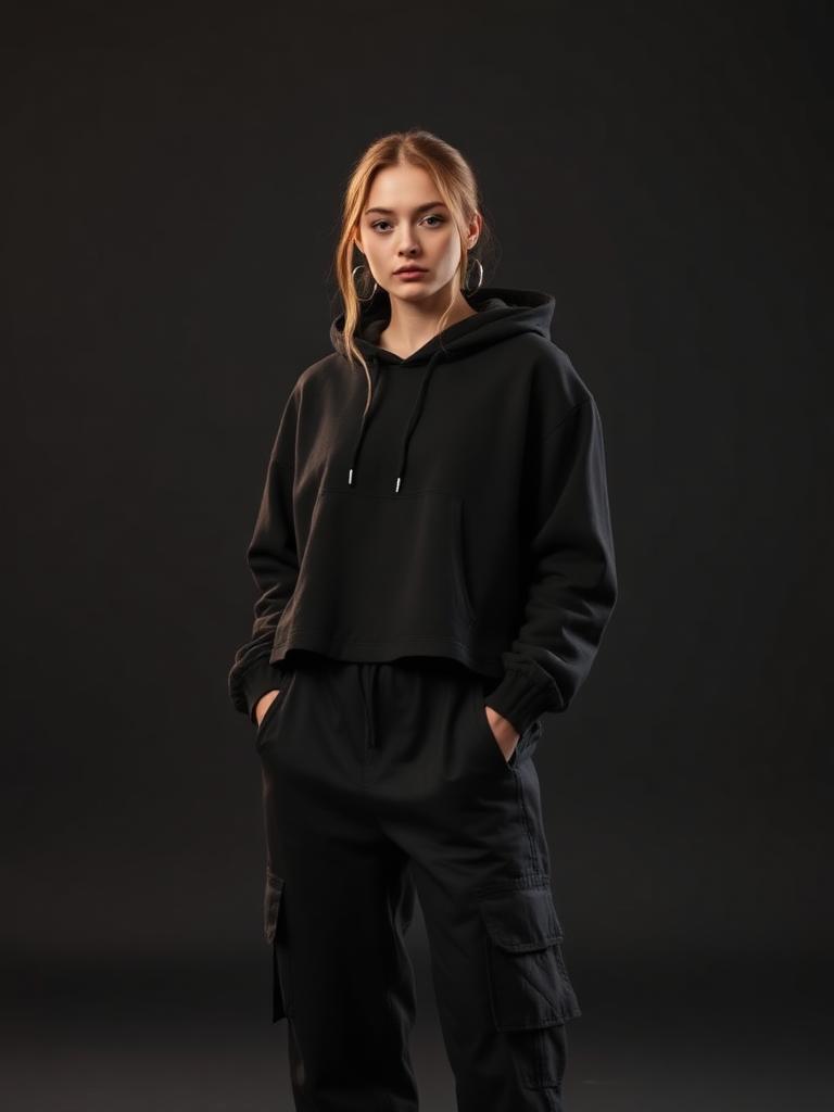 Black Cargo Lounge Set