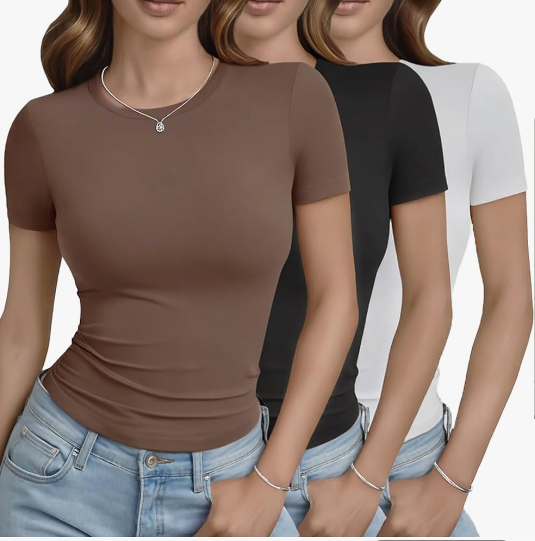 Basic Fitted Crew Neck Tee