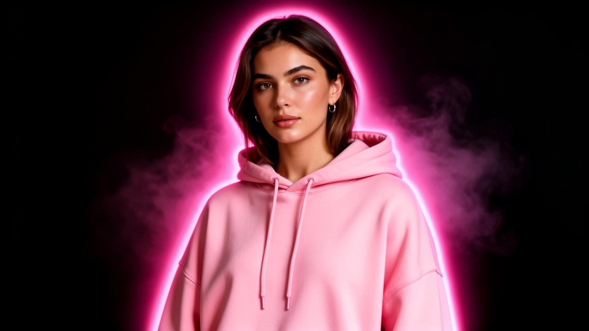 Oversized Pink Hoodie