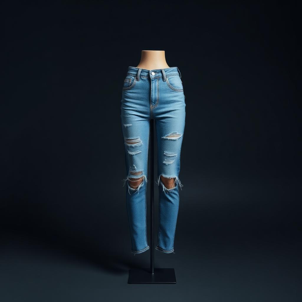 High Waist Ripped Jeans